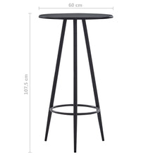 Bartisch Schwarz 60×107,5 cm MDF