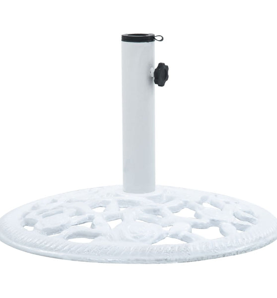 Sonnenschirmständer Weiß 12 kg 48 cm Gusseisen
