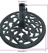 Sonnenschirmständer Grün 9 kg 40 cm Gusseisen