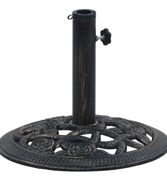 Sonnenschirmständer Schwarz Bronze 9 kg 40 cm Gusseisen