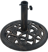Sonnenschirmständer Schwarz Bronze 9 kg 40 cm Gusseisen