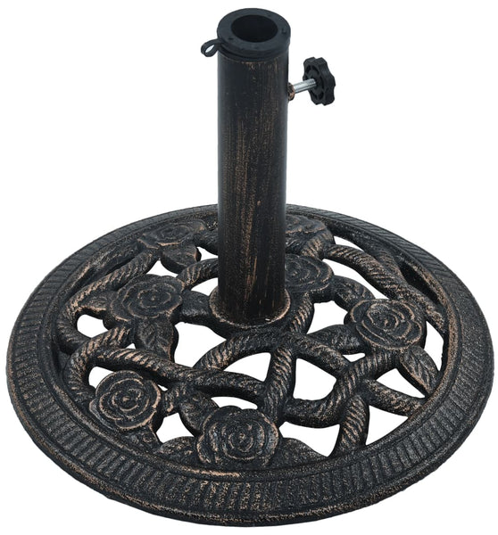 Sonnenschirmständer Schwarz Bronze 9 kg 40 cm Gusseisen
