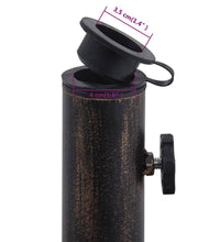 Sonnenschirmständer Schwarz Bronze 9 kg 40 cm Gusseisen