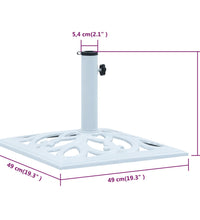 Sonnenschirmständer Weiß 12 kg 49 cm Gusseisen