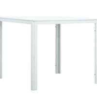 Couchtisch Weiß 78x78x74 cm HDPE Holzoptik