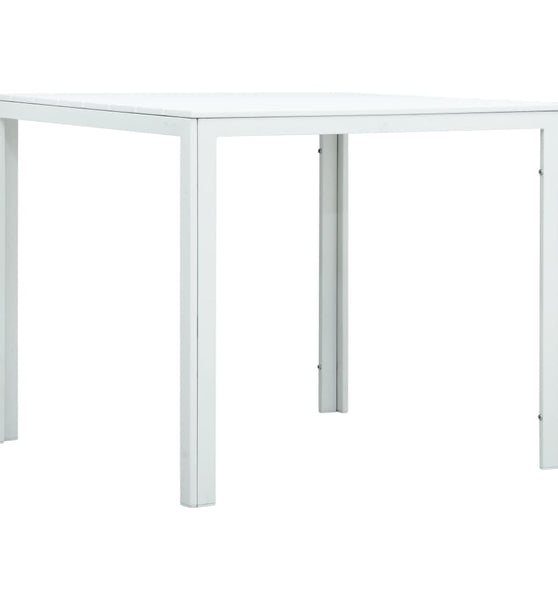 Couchtisch Weiß 78x78x74 cm HDPE Holzoptik