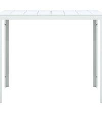 Couchtisch Weiß 78x78x74 cm HDPE Holzoptik