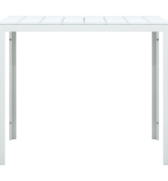 Couchtisch Weiß 78x78x74 cm HDPE Holzoptik