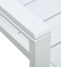 Gartenstühle 4 Stk. Weiß HDPE Holz-Optik