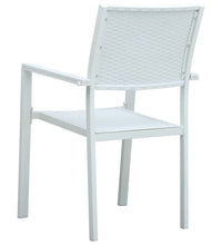 Gartenstühle 4 Stk. Weiß Kunststoff Rattan-Optik