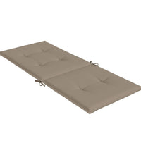 Gartenstuhlauflagen für Hochlehner 2Stk. Taupe 120x50x3cm Stoff