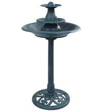 Vogelbad mit Springbrunnen Grün 50×91 cm Kunststoff