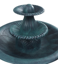 Vogelbad mit Springbrunnen Grün 50×91 cm Kunststoff