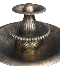 Vogelbad mit Springbrunnen Bronzen 50×91 cm Kunststoff