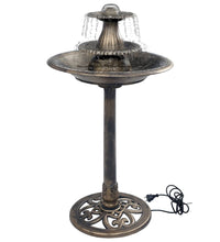Vogelbad mit Springbrunnen Bronzen 50×91 cm Kunststoff