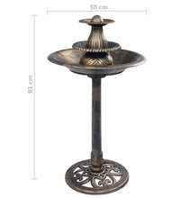 Vogelbad mit Springbrunnen Bronzen 50×91 cm Kunststoff