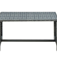 Couchtisch Anthrazit 70x40x38 cm Poly Rattan