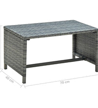 Couchtisch Anthrazit 70x40x38 cm Poly Rattan