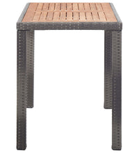 Gartentisch Anthrazit und Braun 123x60x74 cm Massivholz Akazie