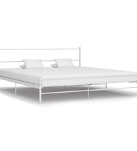 Bettgestell Weiß Metall 180×200 cm