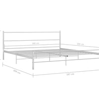 Bettgestell Weiß Metall 180×200 cm