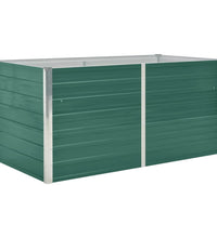 Hochbeet 160 x 80 x 77 cm Verzinkter Stahl Grün