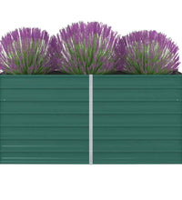 Hochbeet 160 x 80 x 77 cm Verzinkter Stahl Grün