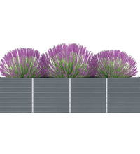 Hochbeet 320 x 40 x 77 cm Verzinkter Stahl Grau