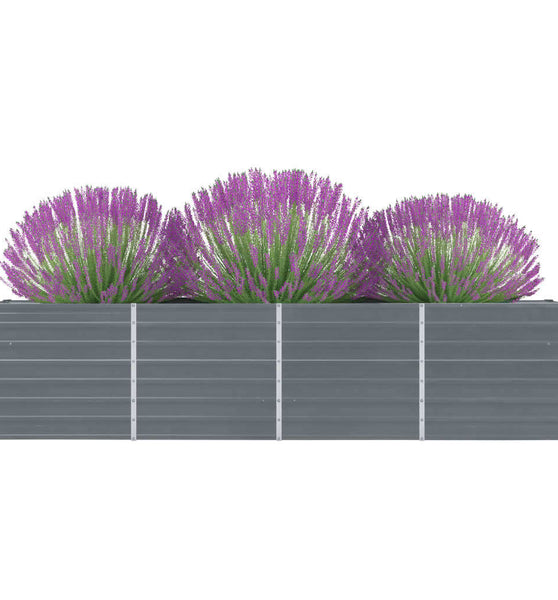 Hochbeet 320 x 40 x 77 cm Verzinkter Stahl Grau