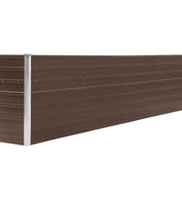 Hochbeet 320 x 40 x 77 cm Verzinkter Stahl Braun