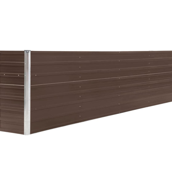 Hochbeet 320 x 40 x 77 cm Verzinkter Stahl Braun