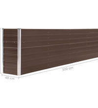 Hochbeet 320 x 40 x 77 cm Verzinkter Stahl Braun