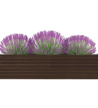 Hochbeet 320 x 40 x 77 cm Verzinkter Stahl Braun