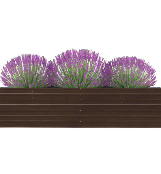 Hochbeet 320 x 40 x 77 cm Verzinkter Stahl Braun