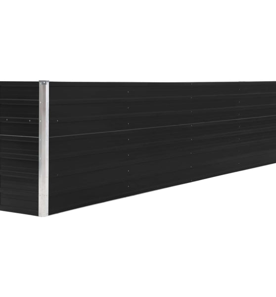 Hochbeet 320 x 40 x 77 cm Verzinkter Stahl Anthrazit