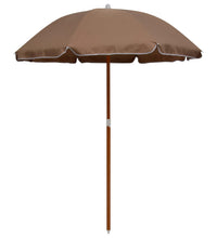 Sonnenschirm mit Stahl-Mast 180 cm Taupe