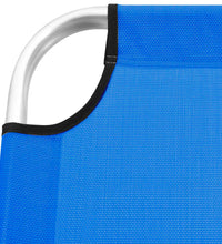 Senioren-Sonnenliege Extra Hoch Klappbar Blau Aluminium