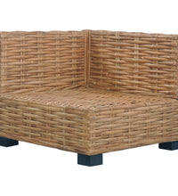 Ecksofa mit Kissen Natürliches Rattan