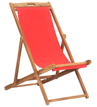 Strandstuhl Klappbar Massivholz Teak Rot