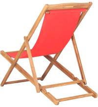 Strandstuhl Klappbar Massivholz Teak Rot