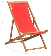 Strandstuhl Klappbar Massivholz Teak Rot