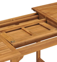 Ausziehbarer Gartentisch (110-160)×80×75 cm Massivholz Teak