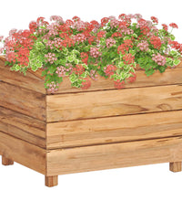 Hochbeet 50x40x38 cm Teak Altholz und Stahl