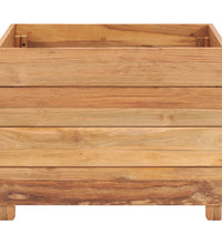 Hochbeet 50x40x38 cm Teak Altholz und Stahl