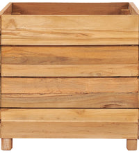 Hochbeet 50x40x38 cm Teak Altholz und Stahl