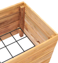 Hochbeet 50x40x38 cm Teak Altholz und Stahl