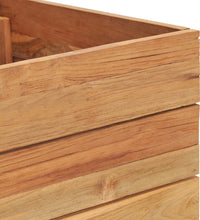Hochbeet 50x40x38 cm Teak Altholz und Stahl
