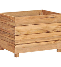 Hochbeet 50x40x38 cm Teak Altholz und Stahl