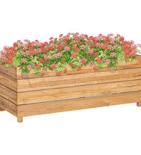Hochbeet 100x40x38 cm Teak Altholz und Stahl