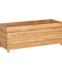 Hochbeet 100x40x38 cm Teak Altholz und Stahl